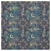 Whimsy Gold Glitzer Dreamcatcher Feathers Mandala Stoff (Muster)