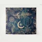 Whimsy Gold Glitzer Dreamcatcher Feathers Mandala Wandteppich (Vorderseite (Horizontal))