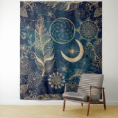 Whimsy Gold Glitzer Dreamcatcher Feathers Mandala Wandteppich (Beispiel)