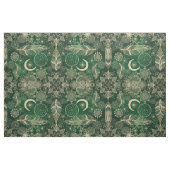 Whimsy Gold & Green Dreamcatcher Feathers Mandala Stoff (Yard (91,4 cm))