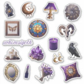 Whimsy Goth Stickers | Whimsigoth Journal Stickers Aufkleber (Vorderseite)