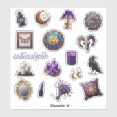 Whimsy Goth Stickers | Whimsigoth Journal Stickers Aufkleber (Blatt)