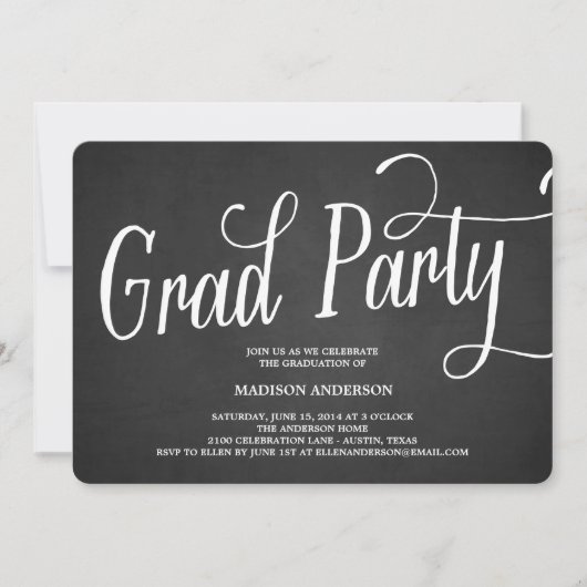 Whimsy Grad Party | Abschluss Einladung (Vorderseite)