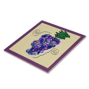 Whimsy Grapes (gelber Ton) Fliese