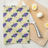 Whimsy Grapes (gelber Ton) Geschirrtuch (Viertel Falte)