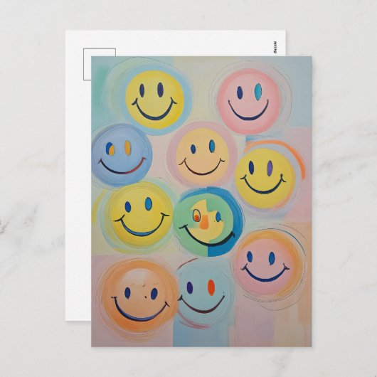 Whimsy Grin Feiertagspostkarte (Vorne/Hinten)