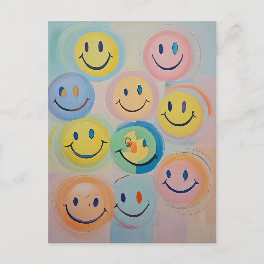 Whimsy Grin Feiertagspostkarte (Vorderseite)