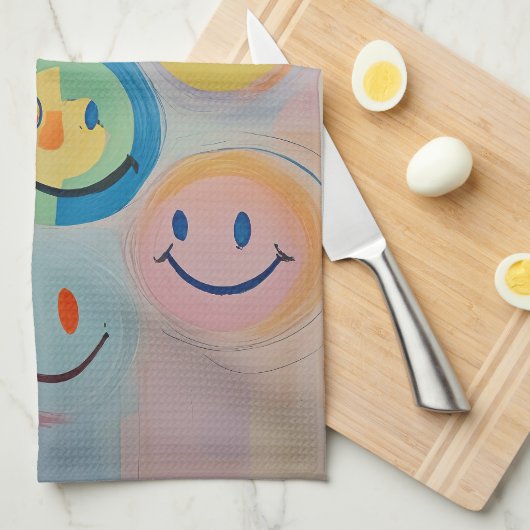 Whimsy Grin Geschirrtuch (Viertel Falte)