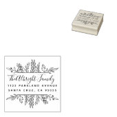 Whimsy Hand gezeichnet Blätter Frame Rücksendeadre Gummistempel (Stempel)