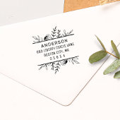 Whimsy Hand gezeichnet Greenery Rücksendeadresse Permastempel