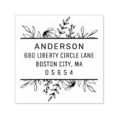 Whimsy Hand gezeichnet Greenery Rücksendeadresse Permastempel (Design)