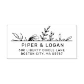 Whimsy Hand gezeichnet Greenery Rücksendeadresse Permastempel (Design)