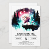 Whimsy Happy Lion Birthday Einladung (Vorne/Hinten)