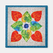 Whimsy Hearts Quilt - Block #1 Magnet (Vorne)