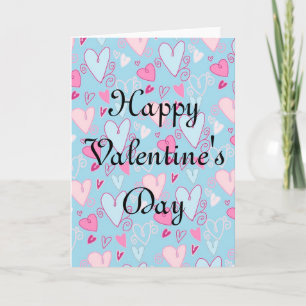 Whimsy Herz Valentinstag Grußkarte D2 Feiertagskarte