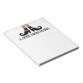 Whimsy Hexenschuhe mit Lila und orangefarbenem Str Notizblock (angewinkelt)