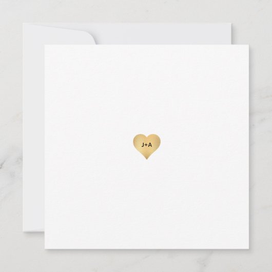 Whimsy Imitate Gold Heart Save the Date (Rückseite)