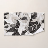 Whimsy in Black and Cream Barock Wirbel Badhandtuch Set (Handtuch)