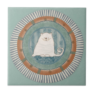 Whimsy Katzenminze Blau Terrakotta Aqua Türkis Fliese