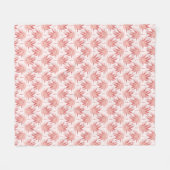 Whimsy Leaf Red Pink Fleecedecke (Vorderseite (Horizontal))