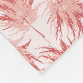 Whimsy Leaf Red Pink Fleecedecke (Ecke)