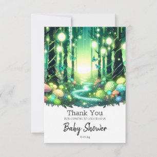 Whimsy Magical Enchanted Forest Baby Dusche Dankeskarte