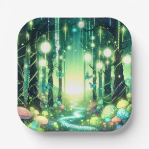 Whimsy Magical Enchanted Forest Baby Dusche Pappteller