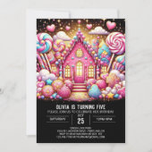 Whimsy Majestic Candyland Digital Geburtstag Einladung (Vorderseite)