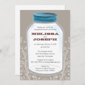 Whimsy Mason Jar Engagement Party Einladung (Vorne/Hinten)