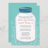 Whimsy Mason Jar Wedding Einladung (Vorne/Hinten)