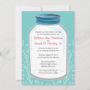 Whimsy Mason Jar Wedding Einladung