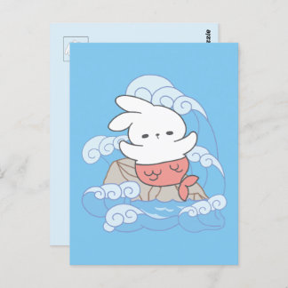 Whimsy Mer-Bunny Adventure Postkarte