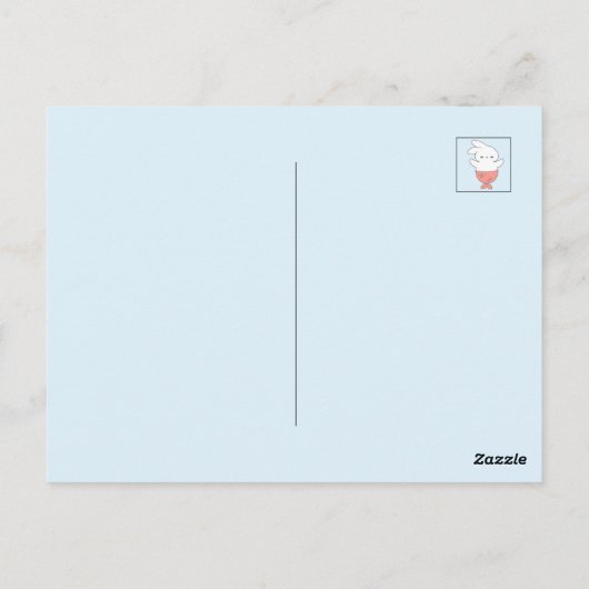 Whimsy Mer-Bunny Adventure Postkarte (Rückseite)