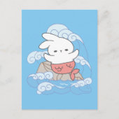Whimsy Mer-Bunny Adventure Postkarte (Vorderseite)