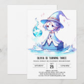 Whimsy Niedlich Wizard Geburtstag Einladung (Vorne/Hinten)