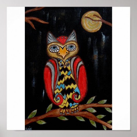 Whimsy Owl Poster (Vorne)
