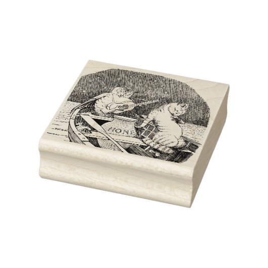 Whimsy Owl und Pussycat Serenade in Boote Gummistempel (Stempel)