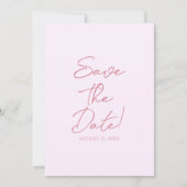 Whimsy Pink Hand Drawn Floral Garden Save The Date (Vorderseite)