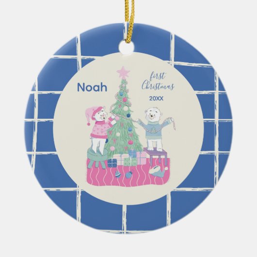 Whimsy Polar Bären dekorieren Baum Ornament (Vorne)