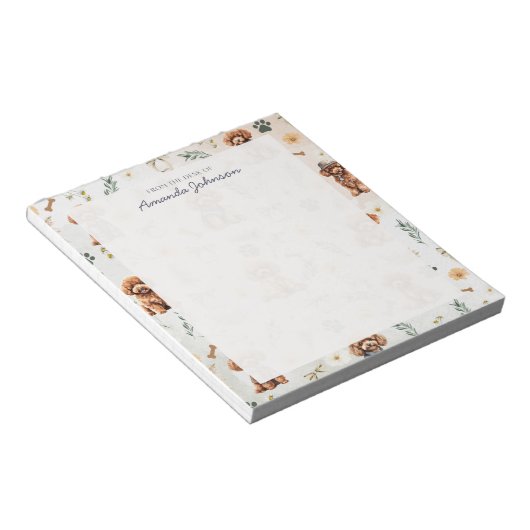 Whimsy Poodle Pizzazz 2 Notizblock (angewinkelt)