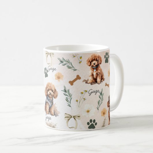 Whimsy Poodle Pizzazz Kaffeetasse (VorderseiteRechts)