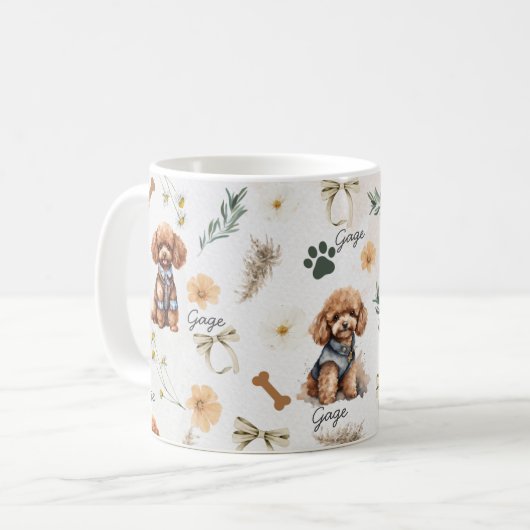 Whimsy Poodle Pizzazz Kaffeetasse (Vorderseite Links)