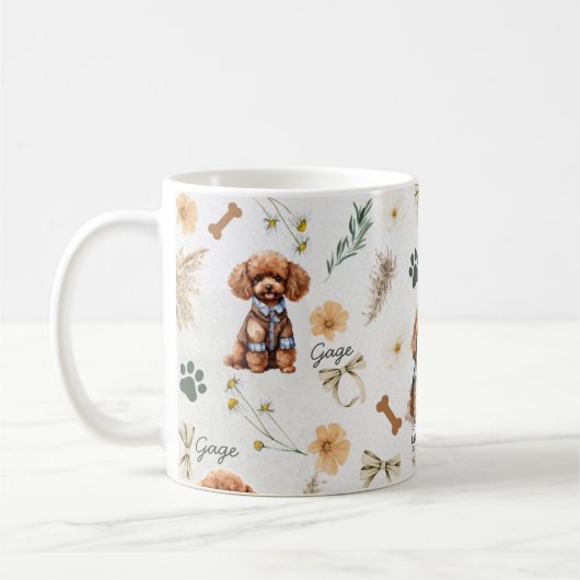 Whimsy Poodle Pizzazz Kaffeetasse (Links)