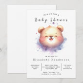 Whimsy Printable Bear Baby Dusche Einladung (Vorne/Hinten)