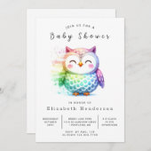 Whimsy Printable Owl Baby Dusche Einladung (Vorne/Hinten)