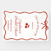 Whimsy Red She is the Cherry on Top Brautparty Banner (Horizontal)