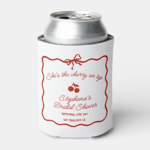 Whimsy Red She is the Cherry on Top Brautparty Dosenkühler
