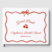 Whimsy Red She is the Cherry on Top Brautparty Gästebuch (Vorderseite)