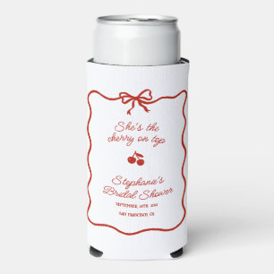 Whimsy Red She is the Cherry on Top Brautparty Selters Dosenkühler