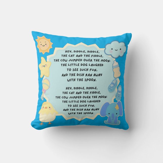 Whimsy Rhyme Baby Pillow Kissen (Vorderseite)